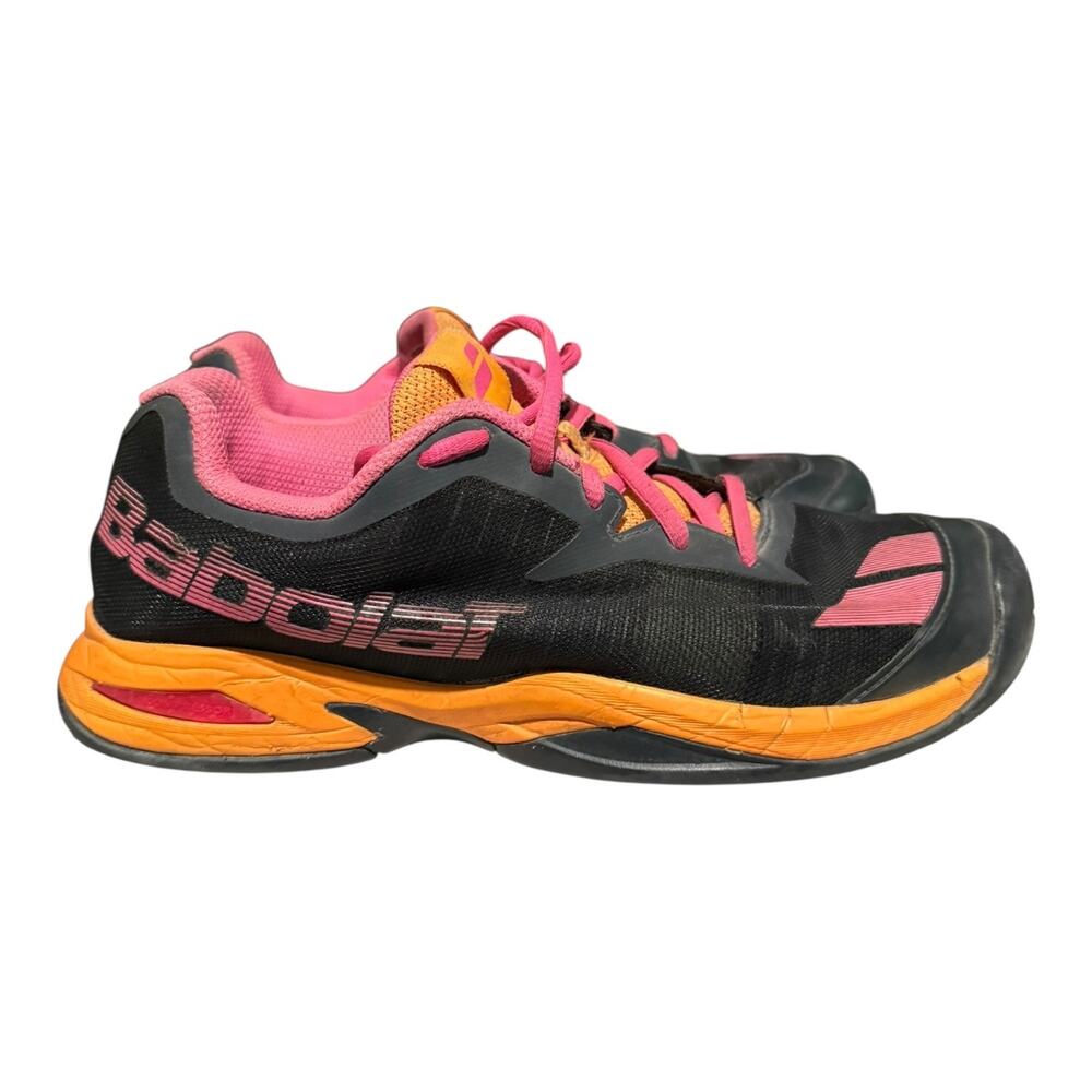 Babolat Men’s Size 6 Tennis Shoe Black Orange Sneakers Athletic Low Top Active - Picture 7 of 10